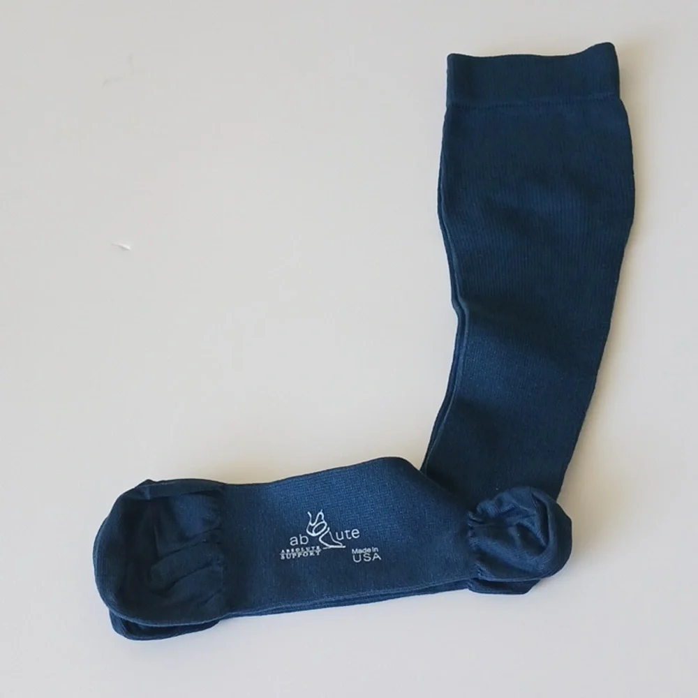 Absolute support Compression high Socks for men or women navy 15-20 mmHg Sz.L
